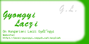 gyongyi laczi business card